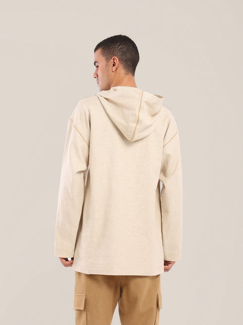 Linen-cotton blend shirt